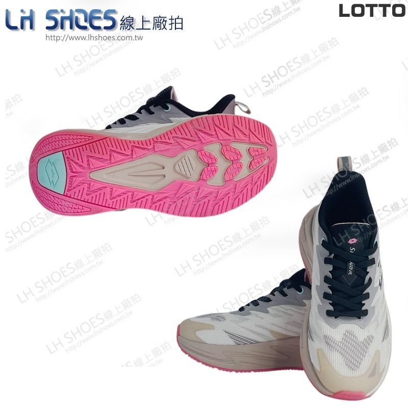 LOTTO 多功能 女 慢跑鞋 奶茶粉 CM 23.5/24 (0341) 瑕疵特價-細節圖2