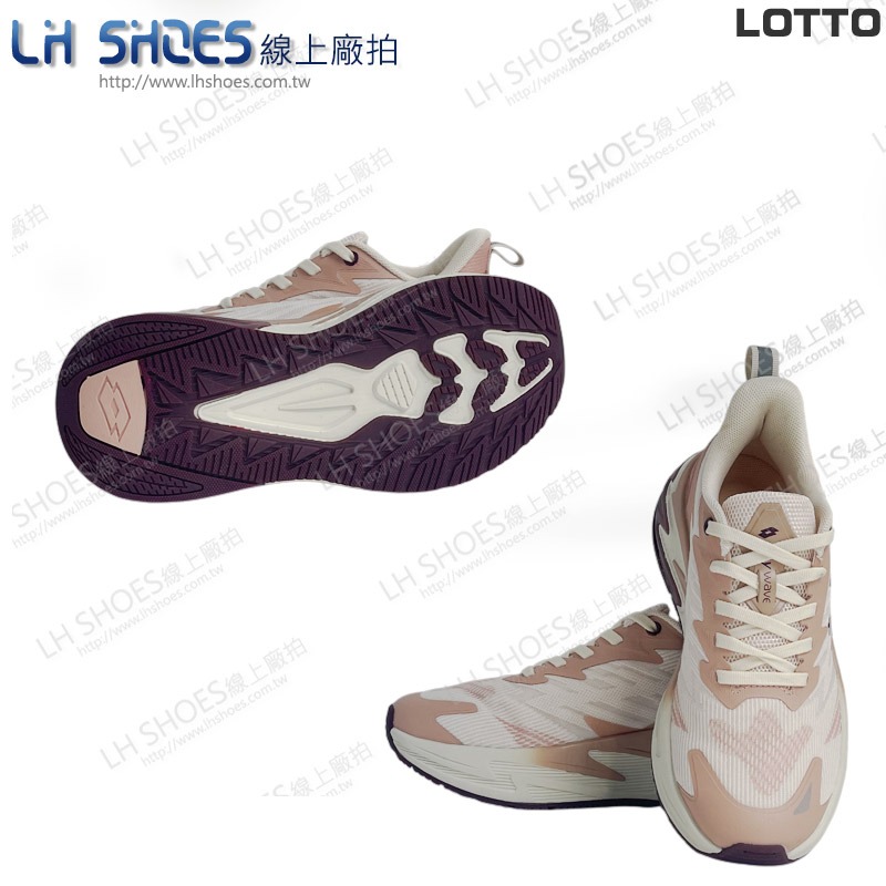 LOTTO 多功能 女 慢跑鞋 奶茶玫紅 CM 23 (0343) 瑕疵特價-細節圖2