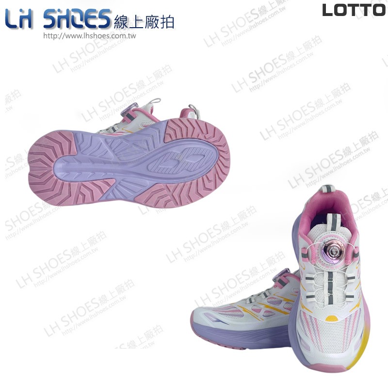 LOTTO 轉扣 童 跑鞋 粉 CM 21.5 (5103) 瑕疵特價-細節圖2