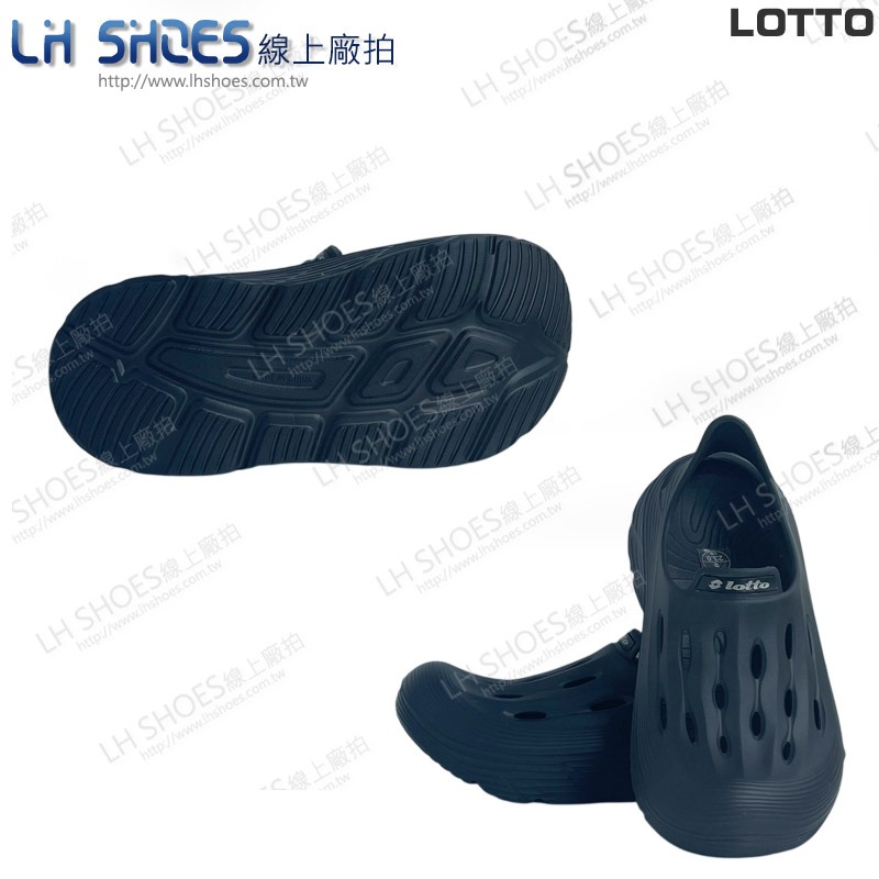 LOTTO 女 洞洞鞋 黑 CM 23 (5200) 瑕疵特價-細節圖2