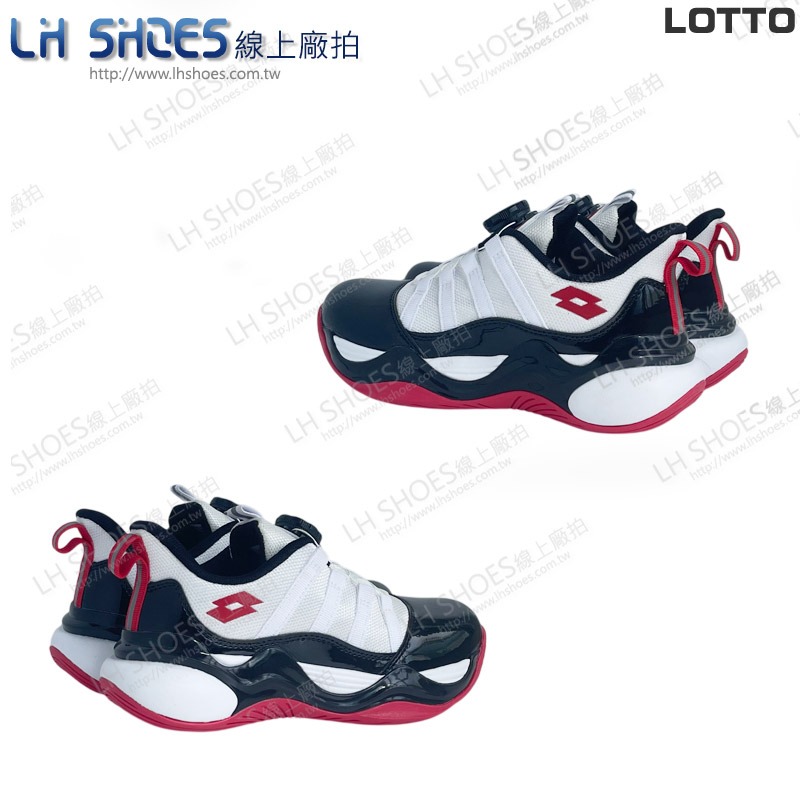 LOTTO 轉扣 童 運動鞋 白黑 CM 21 (6028) 瑕疵特價-細節圖3