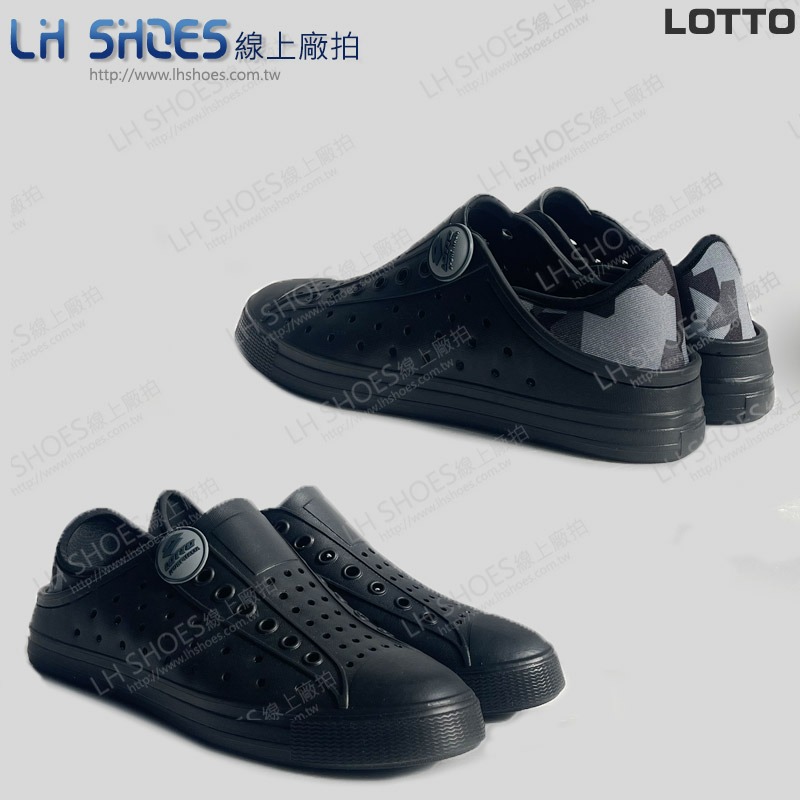 LOTTO 女 洞洞鞋 黑 CM 25 (5890) 瑕疵特價-細節圖2