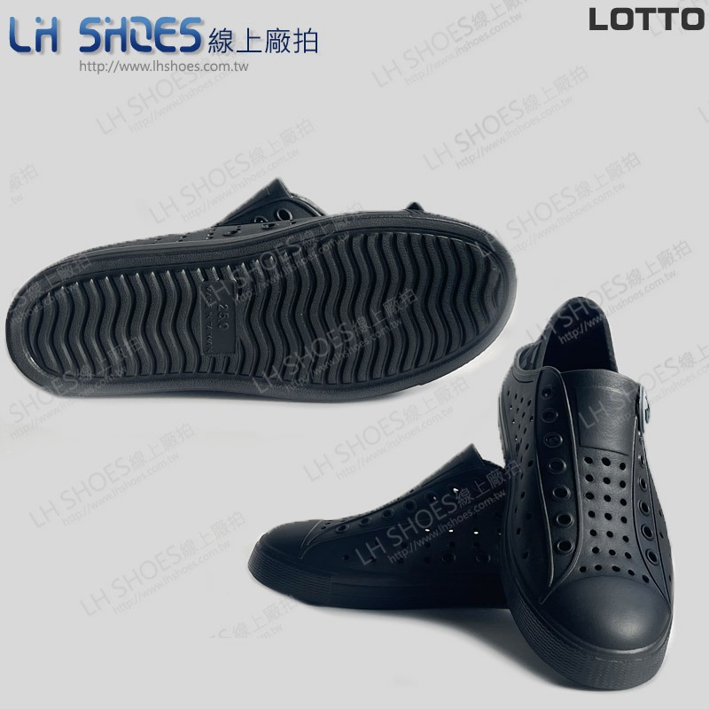 LOTTO 女 洞洞鞋 黑 CM 25 (5890) 瑕疵特價-細節圖3