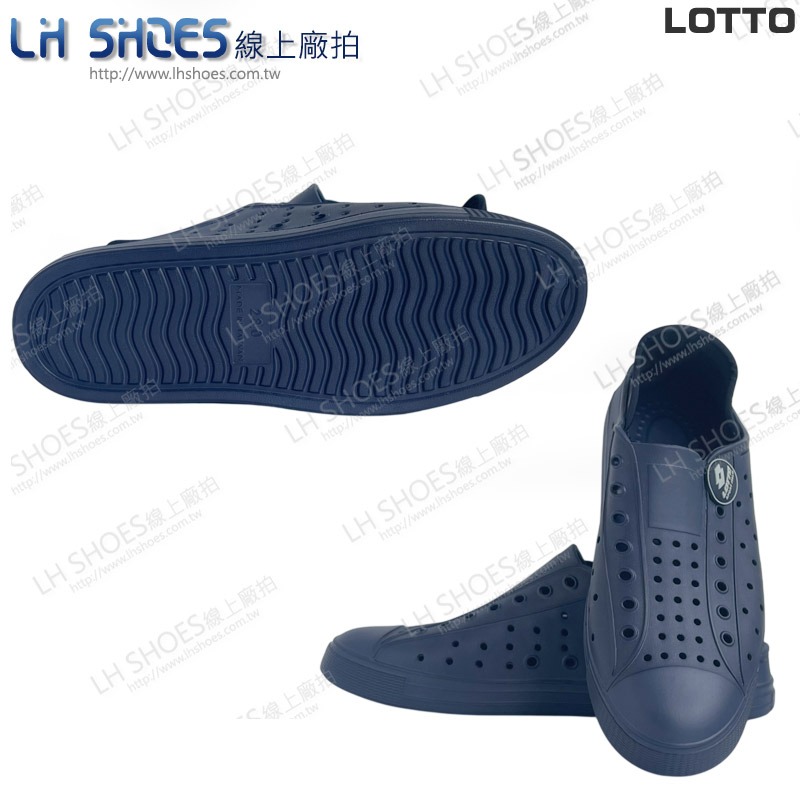 LOTTO 可後踩 男 洞洞鞋 藍 CM 28 (0236) 瑕疵特價-細節圖2