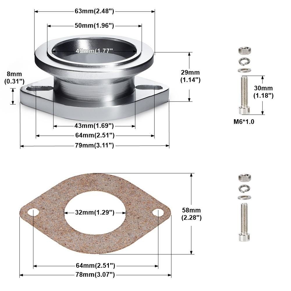 鋁製轉接座 for Greddy to Tial 50mm BOV-細節圖3