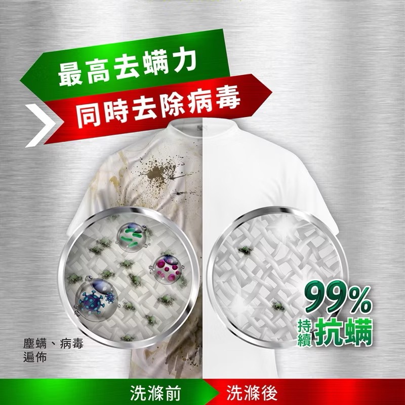 加倍潔 生物酶 洗衣膠囊-去螨消臭/綠(288g/24顆入）-細節圖6