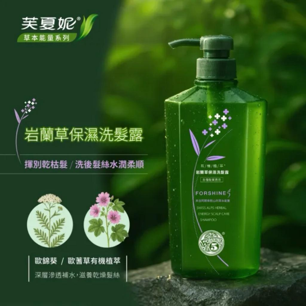 芙夏妮 草本能量洗髮露/潤髮乳550ml(迷迭香控油洗髮/岩蘭草保濕洗髮/草本能量潤髮)三款可選-細節圖4