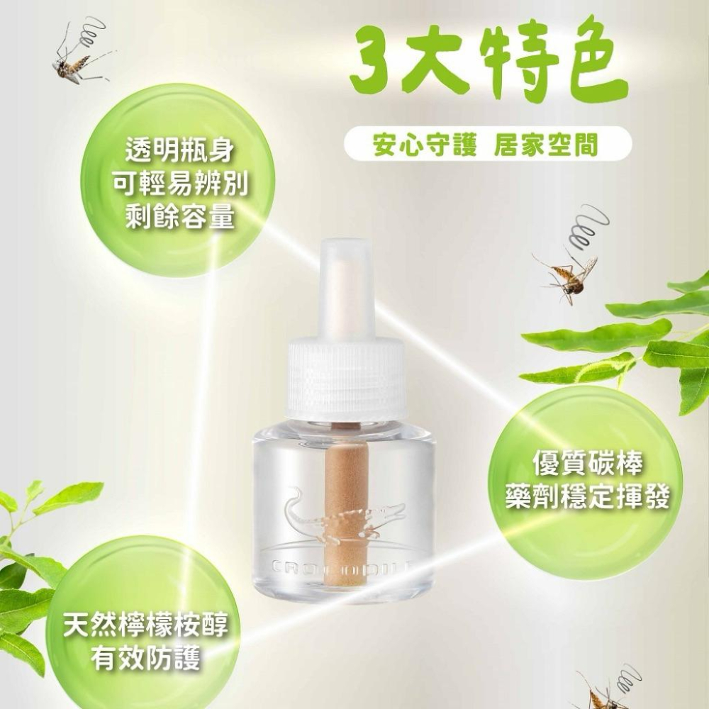 鱷魚 草本電蚊香液+器組 (1器+1液)-細節圖5
