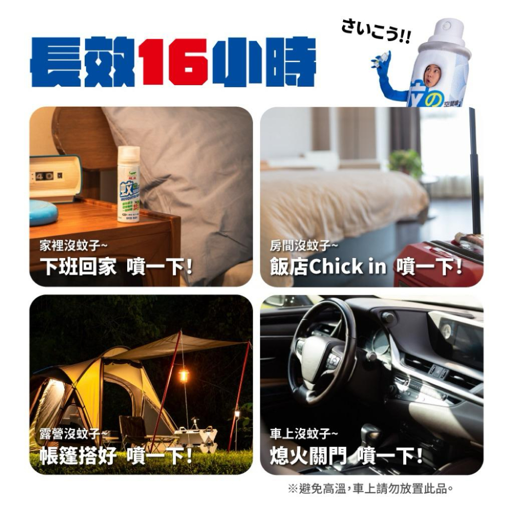 鱷魚 防蚊戰士-蚊の驅除噴霧 (60ml)露營⛺️帳篷內-細節圖5