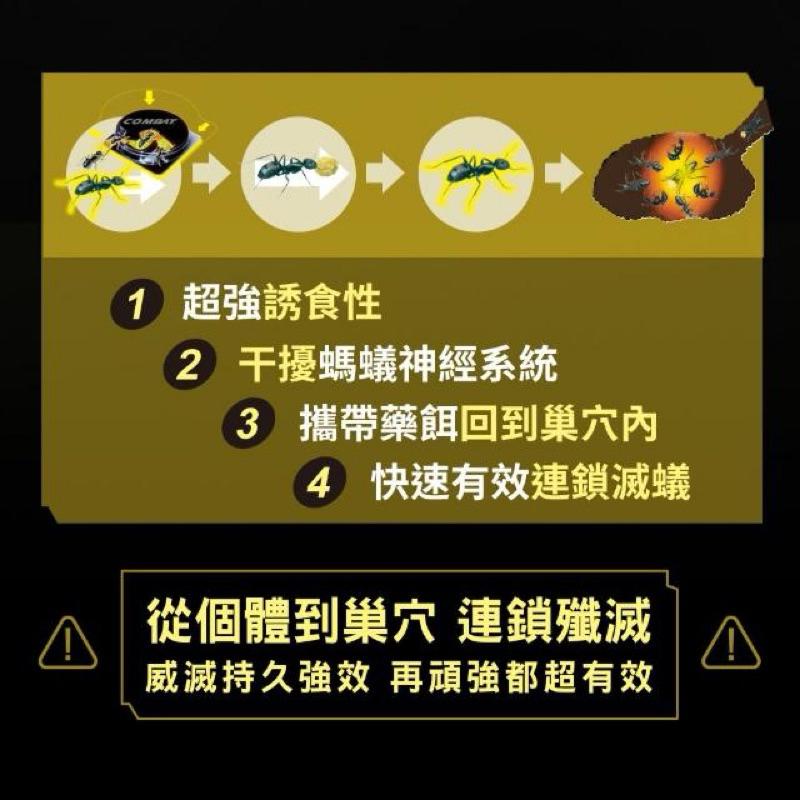 Combat 威滅 滅蟻隊 ✨升級版 五重連鎖滅蟻 居家防護 1.5gx6枚入/盒-細節圖5