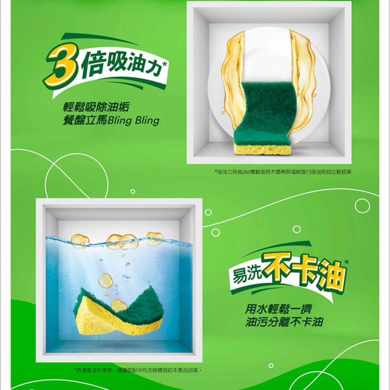 3M 百利 天然木漿棉菜瓜布/ 2入裝 多款任選｜410T細緻餐具｜420T爐具｜520T細緻鍋具｜400T多用途木漿棉-細節圖4