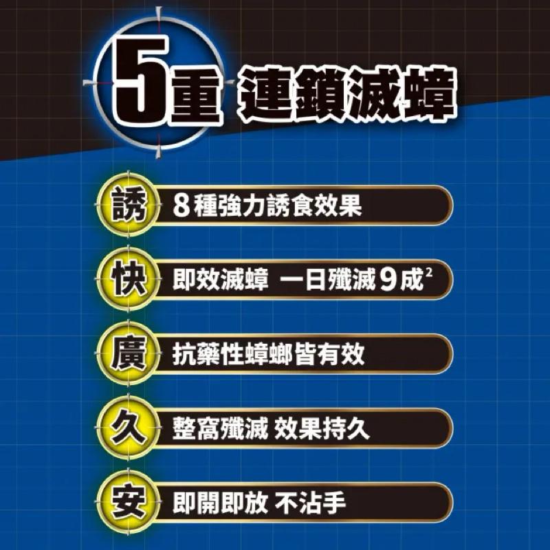 威滅 滅蟑隊 ✨升級版 五重連鎖滅蟑 優雅設計1.6 g *6入/盒(木紋扁盒造型)-細節圖3