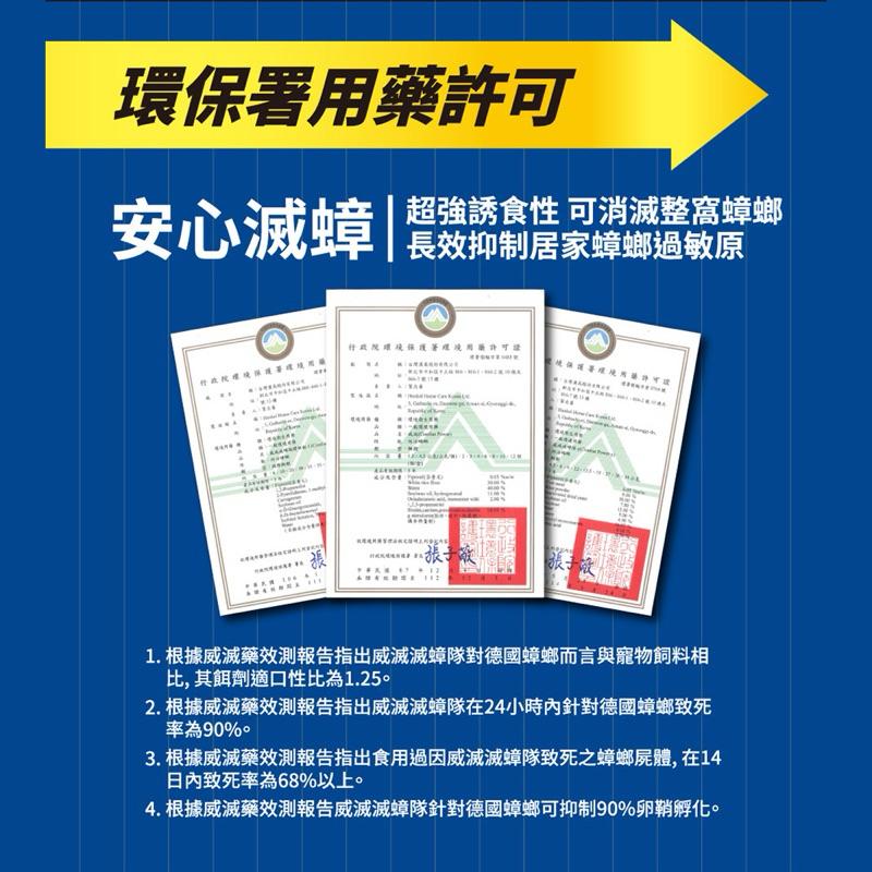 威滅 滅蟑隊 ✨升級版 五重連鎖滅蟑 優雅設計1.6 g *6入/盒(木紋扁盒造型)-細節圖7