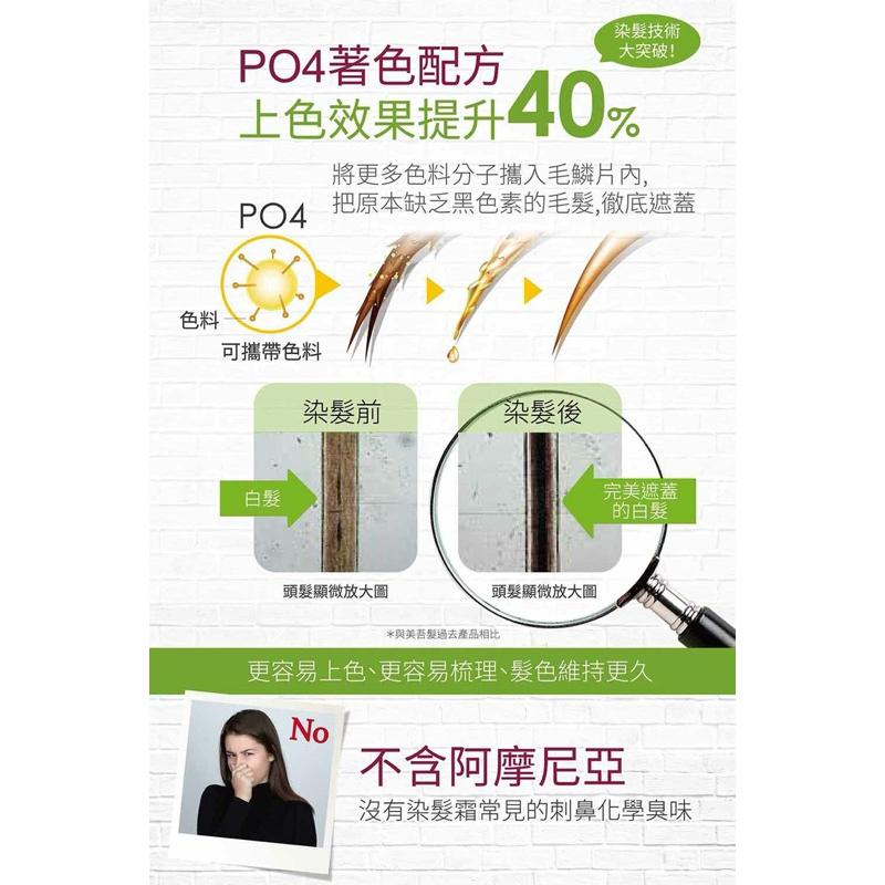 【美吾髮】植優 護髮染髮霜 10款任選 (40g+40g)/盒  (灰白髮適用/遮蓋白髮/永久性染髮)-細節圖2