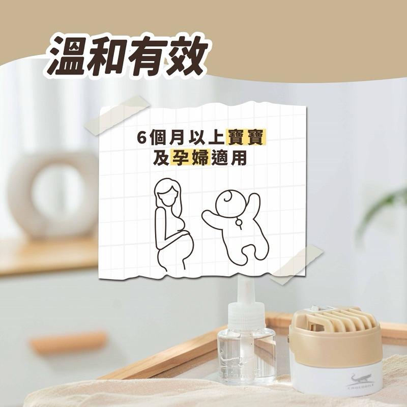 鱷魚 液體電蚊香液-單罐入 46ml/綠盒｜小黑蚊有效 微果香木質調「0104」-細節圖2