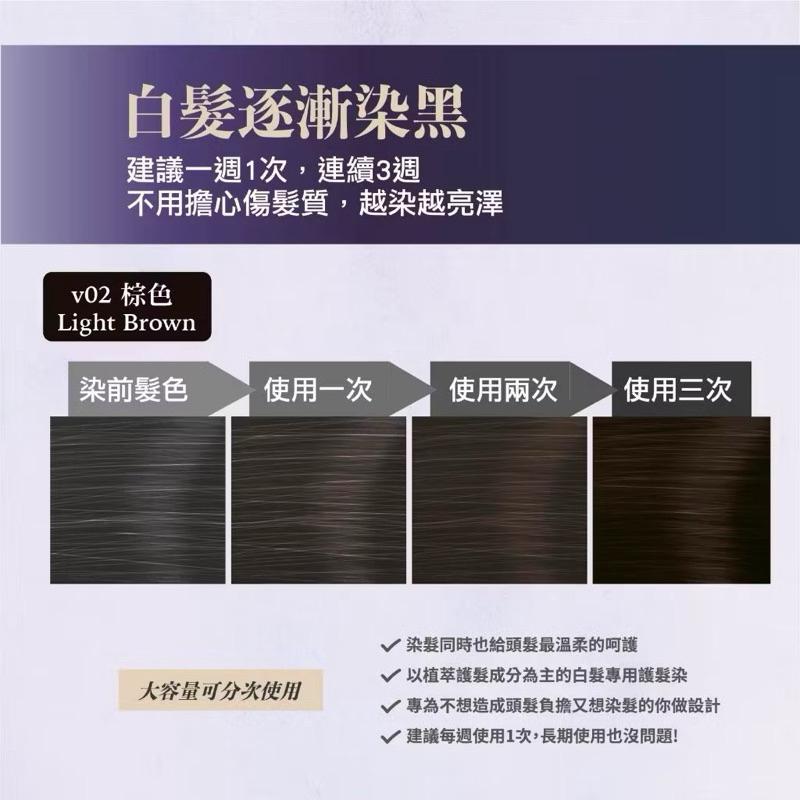 Kesho 白髮用護髮染 V01黑咖啡｜V02 棕色 /遮蓋白髮 /植物染護-細節圖3