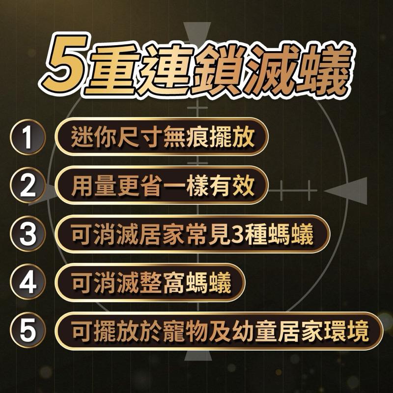 威滅 滅蟻隊 ✨升級版 五重連鎖滅蟻 12枚入/盒 迷你尺寸 幼童居家環境-細節圖3