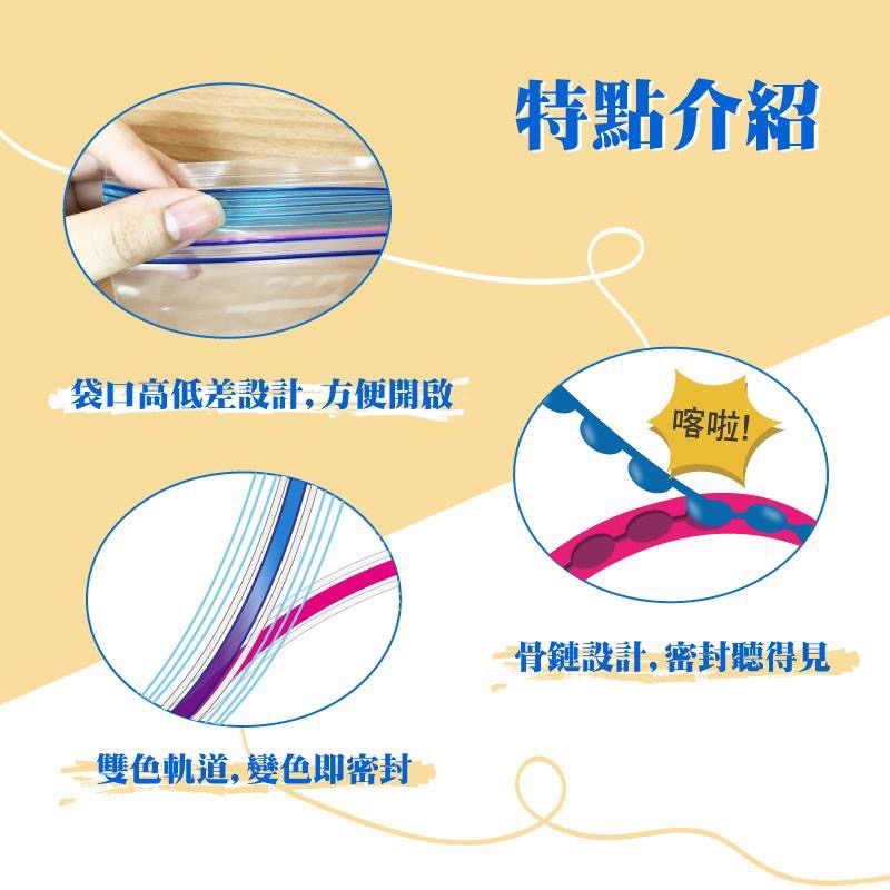 楓康 骨鏈式夾鏈密封袋（中）買一送一特惠組【24h百貨網】-細節圖3