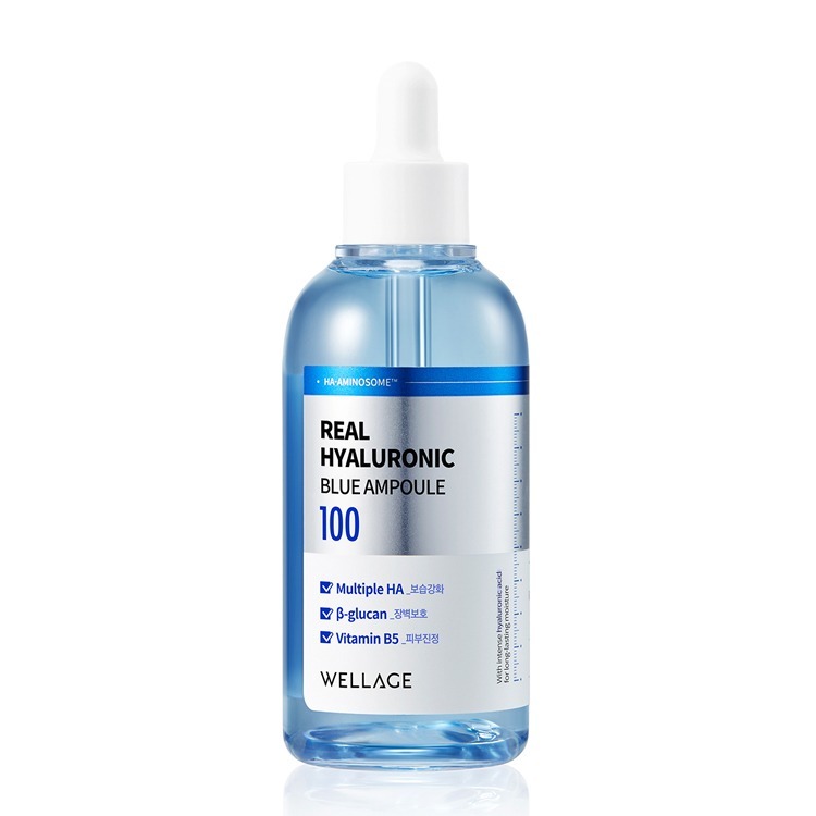 WELLAGE玻尿酸藍瓶保濕精華安瓶75ml 雙瓶裝 （+面膜片 1 張）-規格圖1