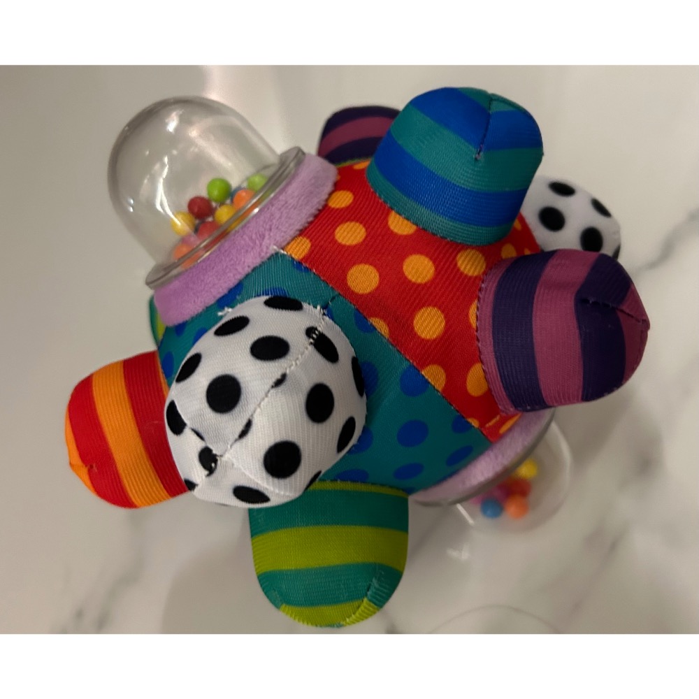 （近新）搖鈴固齒器娃娃+布書+感統球-細節圖4