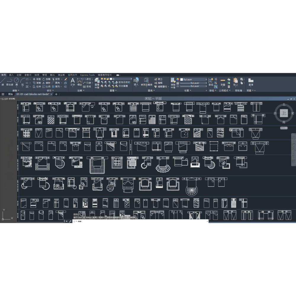 Cad Blocks圖庫1/3/46-室內/建築設計-床組-(附/贈送64G USB)-下單前必詳閱 [商品描述]-細節圖2