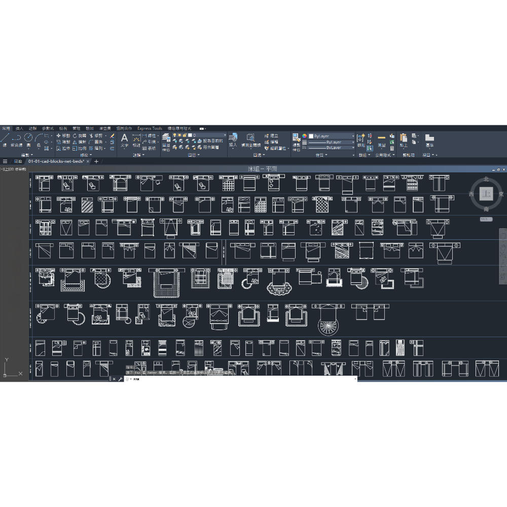 Cad Blocks圖庫1/3/46-室內/建築設計-床組-(附/贈送64G USB)-下單前必詳閱 [商品描述]-規格圖7