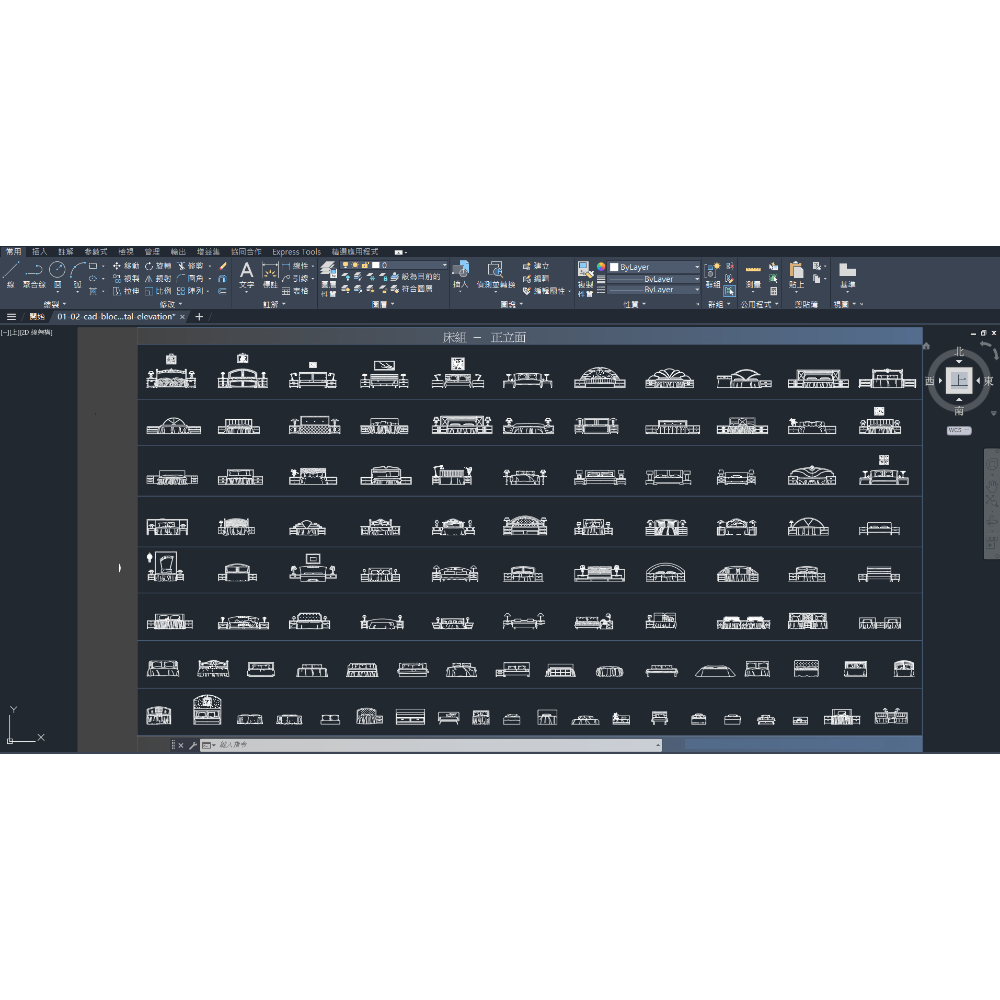 Cad Blocks圖庫1/3/46-室內/建築設計-床組-(附/贈送64G USB)-下單前必詳閱 [商品描述]-規格圖7