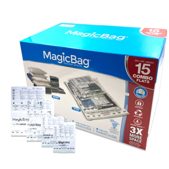 [ 好市多costco代購 ] MagicBag 真空壓縮收納袋 15入 商品編號:#1600355-規格圖5