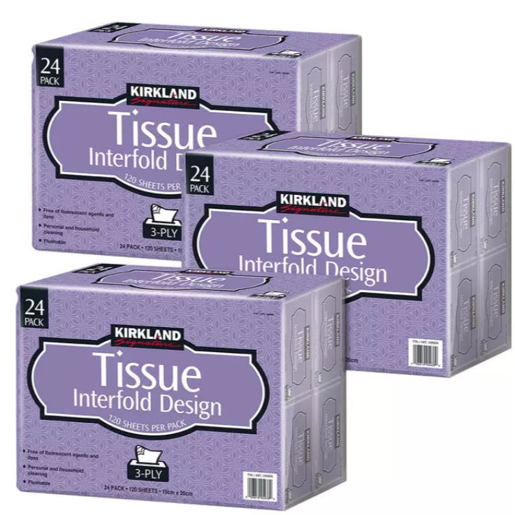[ 好市多costco代購 ] 科克蘭 三層抽取衛生紙 120抽 X 72入 商品編號:#189999-規格圖4