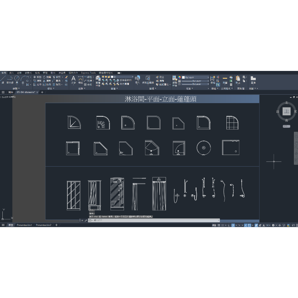 Cad Blocks圖庫2/4/46-室內/建築設計-馬桶臉盆浴缸淋浴間(附/贈送64G USB)下單前詳閱-商品描述-規格圖5