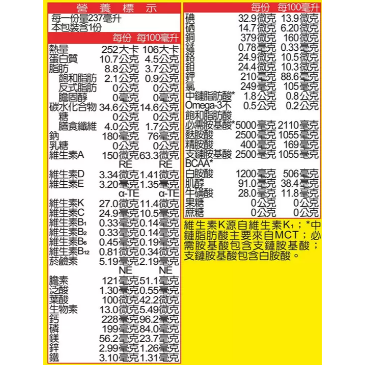 [ 好市多costco代購 ]補體素 優纖A+無糖不甜營養均衡完整即飲配方237毫升 X 24入商品編號:#221983-細節圖5