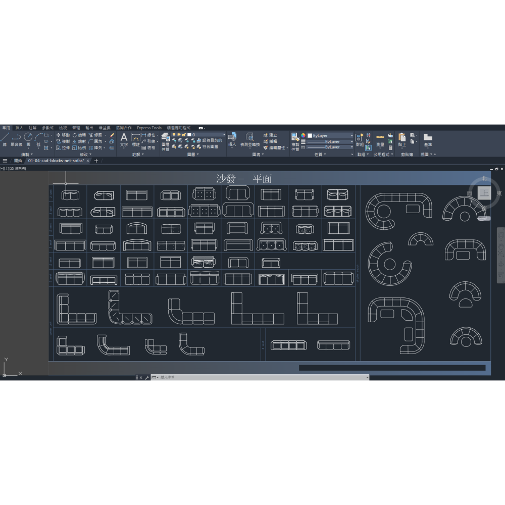 Cad Blocks圖庫5/3/46-室內/建築設計-沙發組-(附/贈送64G USB)-下單前必詳閱 [商品描述]-細節圖2