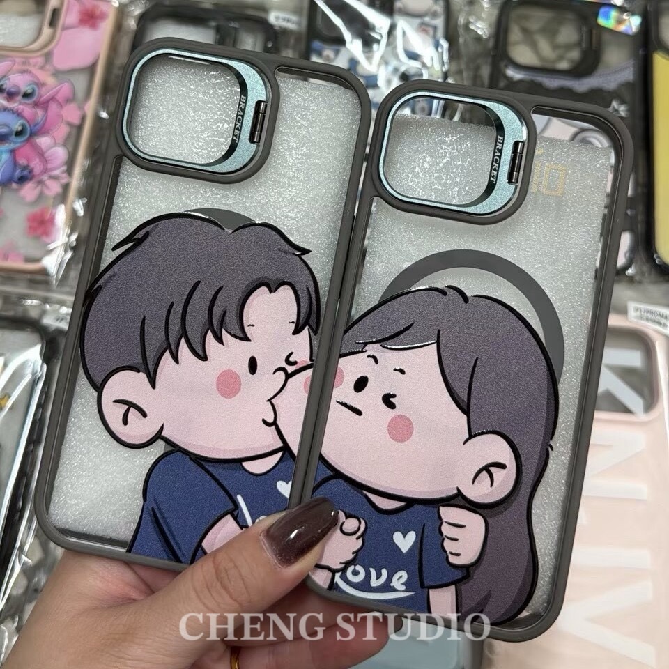 熱銷🔥情侶款對殼📱防摔鏡頭支架殼【二入組】｜下單備註兩個型號✔️可不同型號-規格圖6