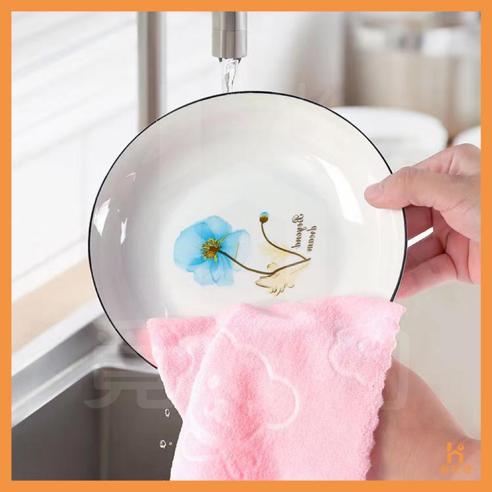 珊瑚絨抹布 擦車布 吸水布 抹布【Ho覓好物】百潔布 洗碗布 洗碗巾 強力吸水抹布 廚房抹布不沾油 不掉毛抹布-細節圖5