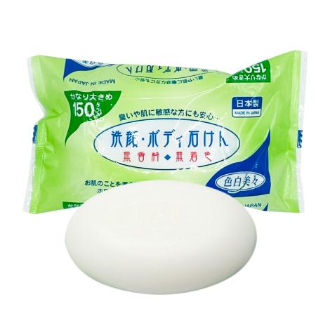 日本肥皂 洗臉皂 150g 日本製【附發票】【1311125】sanada 肥皂 不動化學 色白美人 洗顏皂 潔膚皂-細節圖5