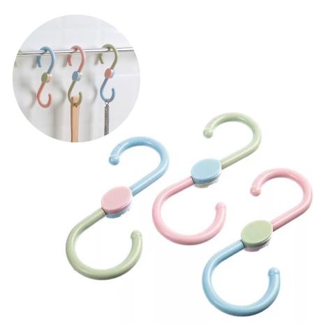 S型掛勾 360度旋轉 旋轉掛勾 3入 日本品牌【附發票】 SANADA 曬衣掛勾 廚房掛勾 雙頭掛勾-細節圖5