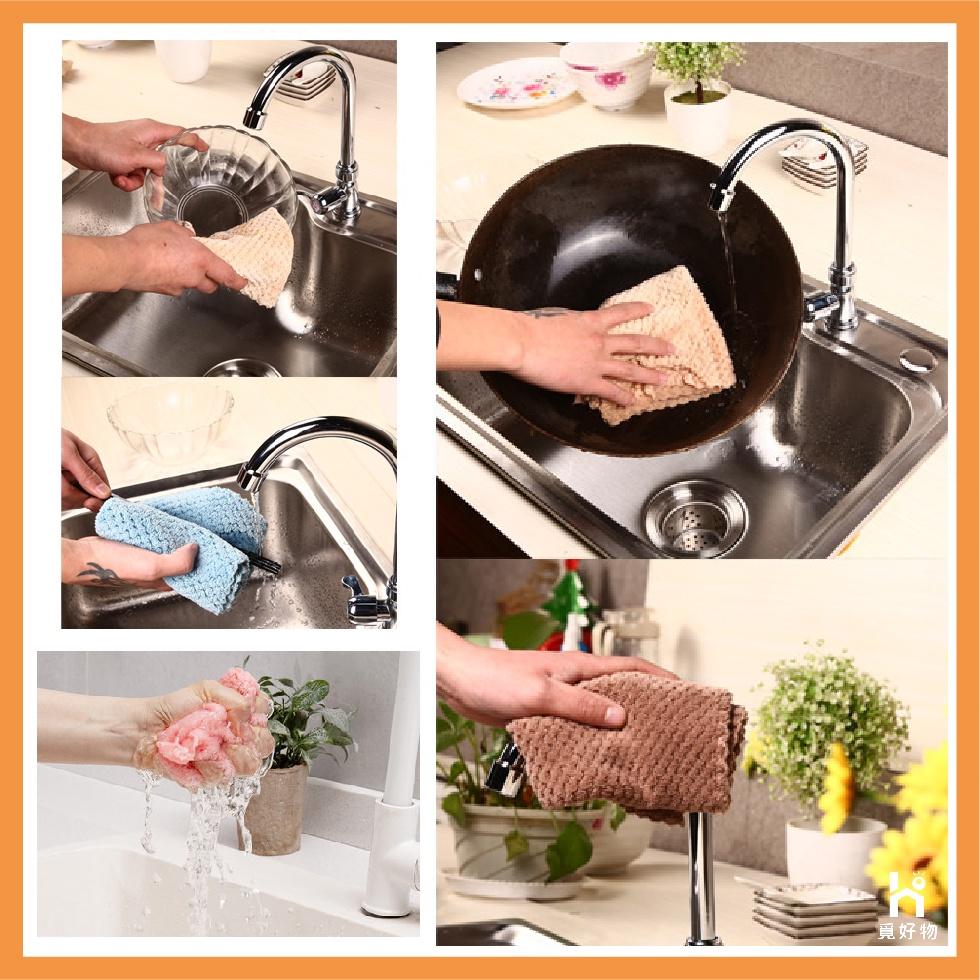 珊瑚絨抹布 擦碗巾【附發票】菠蘿紋 珊瑚絨擦手巾 抹布 擦手巾 洗碗布 洗碗巾 珊瑚絨-細節圖2