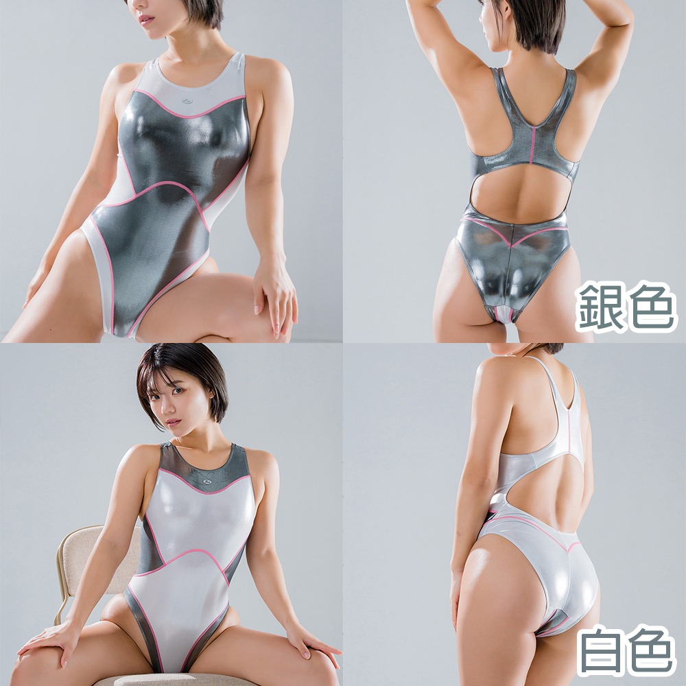 【特物魔屋】LEOHEX 2025新款 露背 溫泉度假衝浪 氨綸 彈力緊身 高叉 閃亮光澤 包臀 競技 泳衣泳裝-細節圖3
