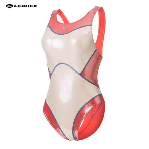 【特物魔屋】LEOHEX 2025新款 露背 溫泉度假衝浪 氨綸 彈力緊身 高叉 閃亮光澤 包臀 競技 泳衣泳裝-規格圖8