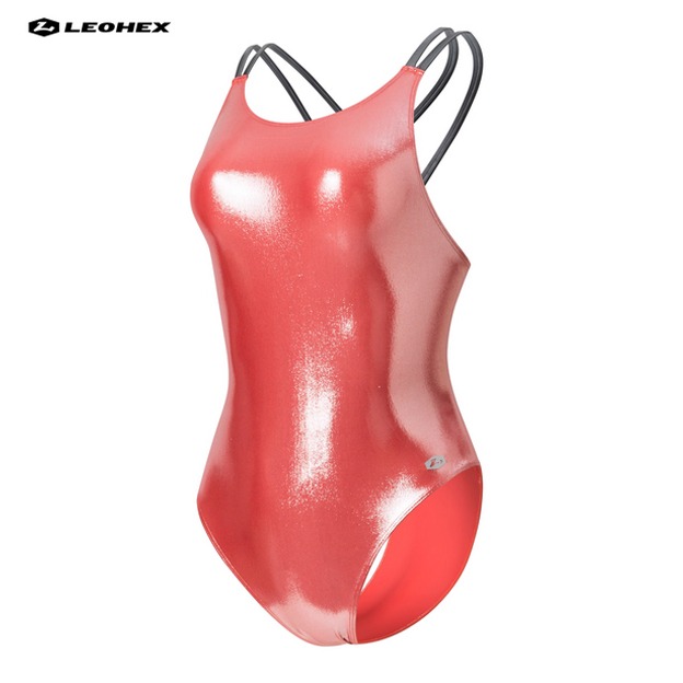 【特物魔屋】LEOHEX 2025新款 珠光 吊帶 性感 鐳射 高叉 緊身 水着 溫泉度假 露背 連身泳装泳衣-規格圖7