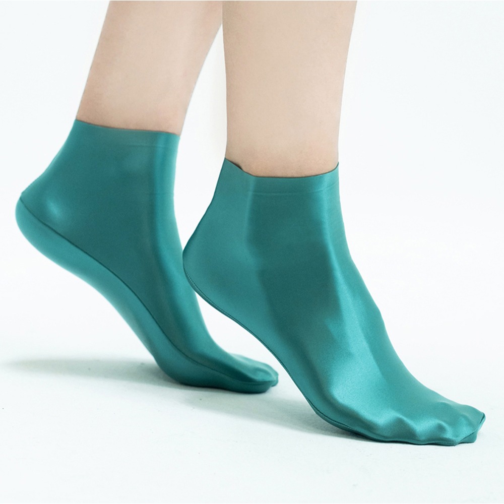 【特物魔屋】MJINM美優美 襪子 油亮光澤彩色 緊身氨綸運動家居無痕高彈力 短筒襪 短襪 亮襪-細節圖6