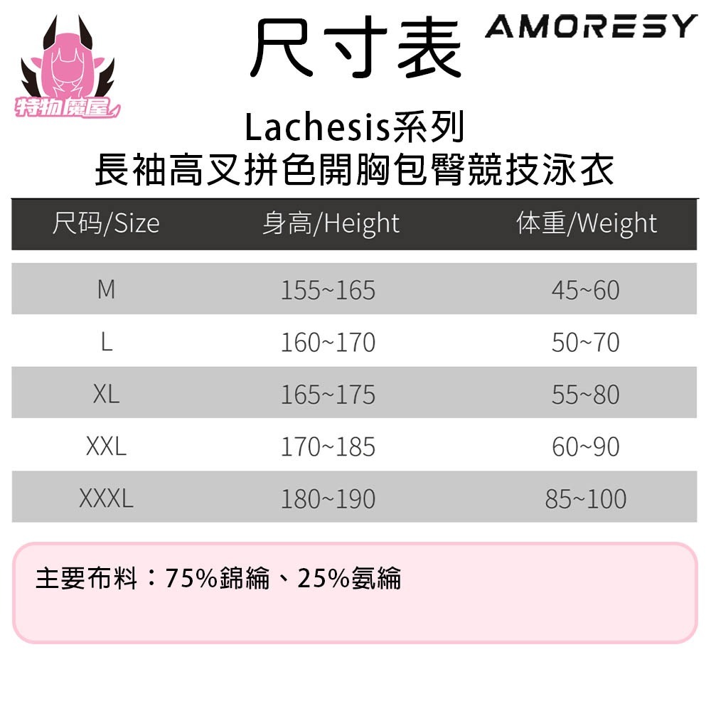 【特物魔屋】AMORESY Lachesis系列拼色開胸前拉鍊光澤修身高叉長袖包臀炫彩競技競速泳衣泳裝-細節圖2