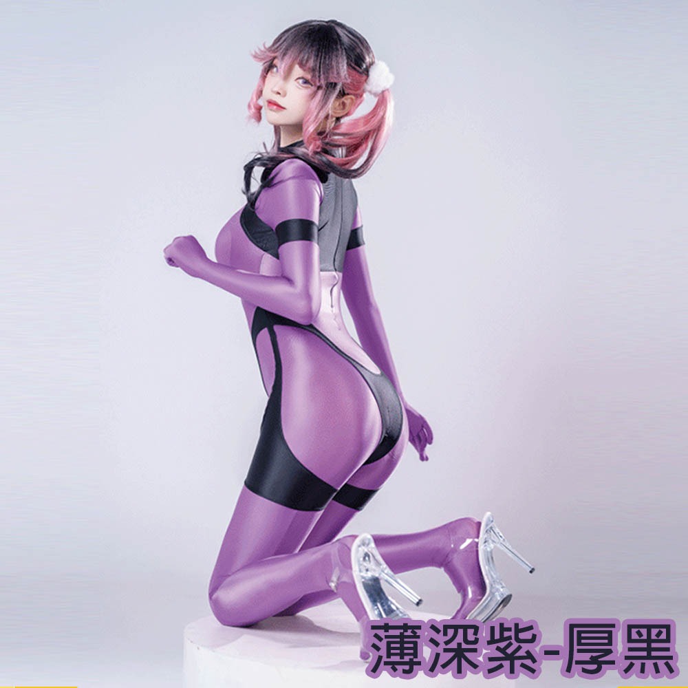 【特物魔屋】阿叔特皮ASHOTPLZ 錦氨薄厚 拼接 全包緊身連身衣 長袖連襪 油亮 背後拉鍊式 泳衣泳裝＜薄厚拼款＞-細節圖8