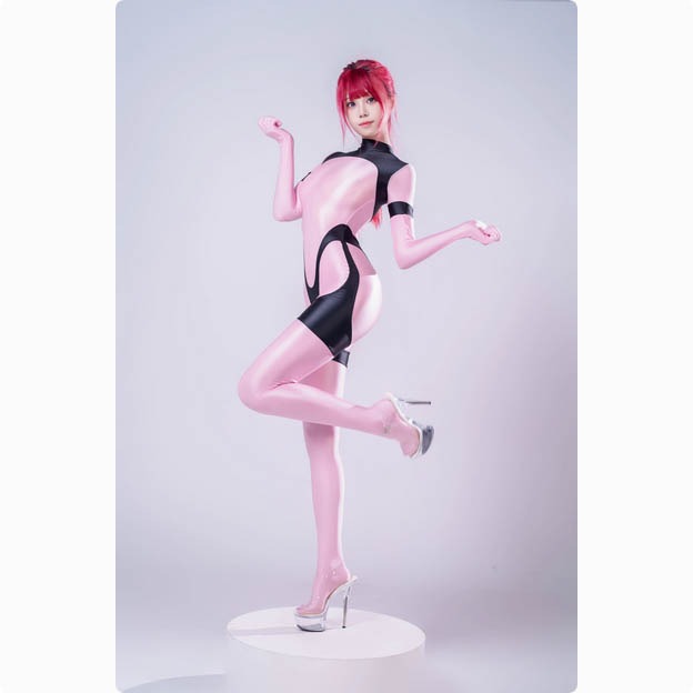 【特物魔屋】阿叔特皮ASHOTPLZ 錦氨薄厚 拼接 全包緊身連身衣 長袖連襪 油亮 背後拉鍊式 泳衣泳裝＜薄厚拼款＞-規格圖8