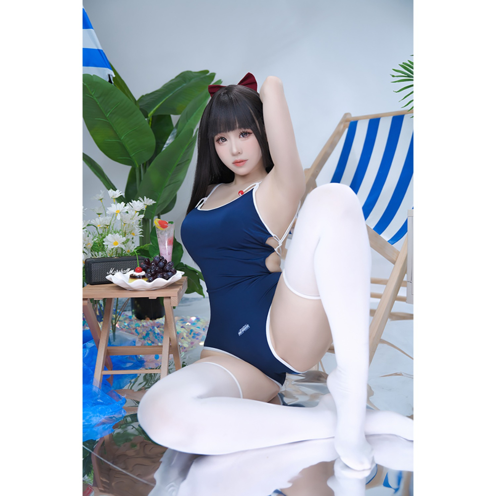 【特物魔屋｜賣家實拍】得體社 樱桃結衣日系繩縛制服水手服上衣JK學院學生風死庫水 兩件式 高叉緊身露背 泳衣泳裝-細節圖8