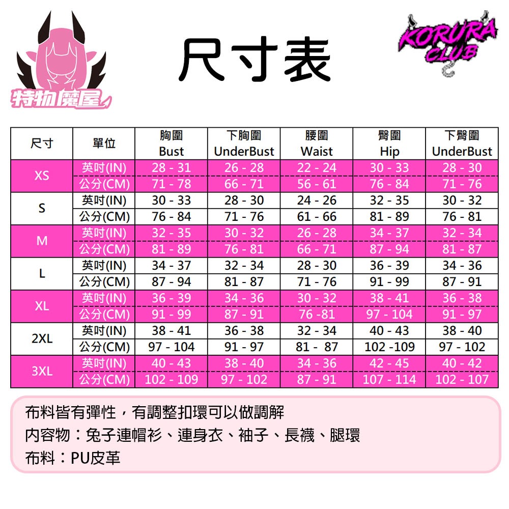 【特物魔屋｜賣家實拍】 KORURACLUB COSPLAY角色扮演 邪惡性感兔女郎高叉漆皮PU皮革丁字露背吊帶套裝-細節圖2