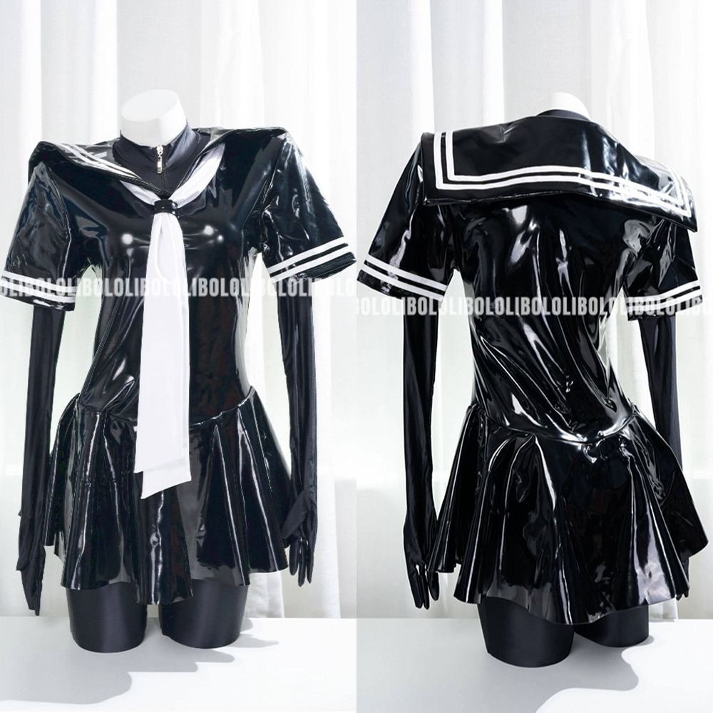 【特物魔屋】BOLOLI 進口漆皮布料 JK制服套裝 學生制服 連身短裙制服 短袖長袖制服-細節圖3