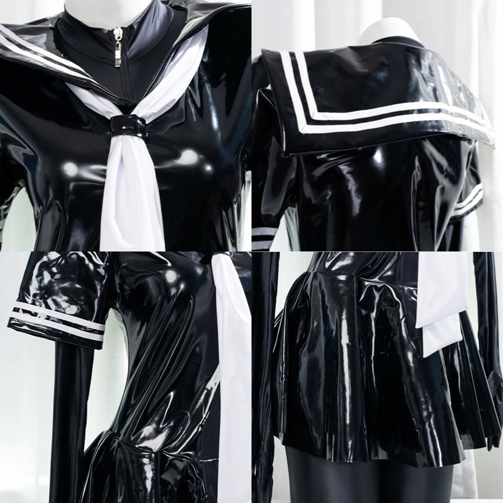 【特物魔屋】BOLOLI 進口漆皮布料 JK制服套裝 學生制服 連身短裙制服 短袖長袖制服-細節圖4
