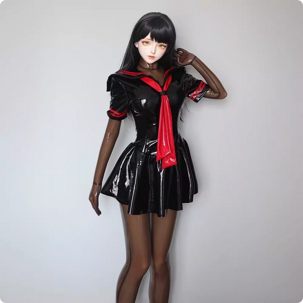 【特物魔屋】BOLOLI 進口漆皮布料 JK制服套裝 學生制服 連身短裙制服 短袖長袖制服-規格圖6