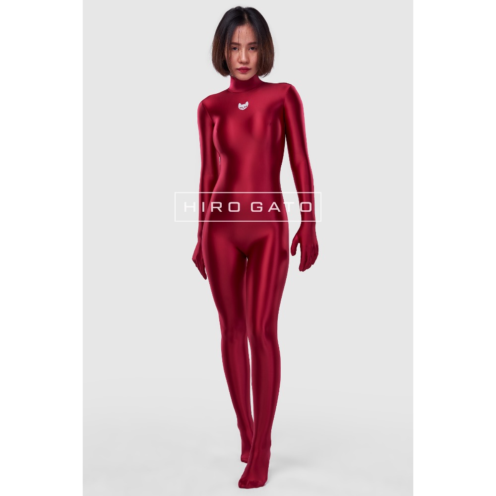 【特物魔屋】HIRO GATO 緞面氨綸連身緊身衣 高領包手包腳緊身衣 背後拉鍊緊身衣 泳衣泳裝 可客製化-規格圖8
